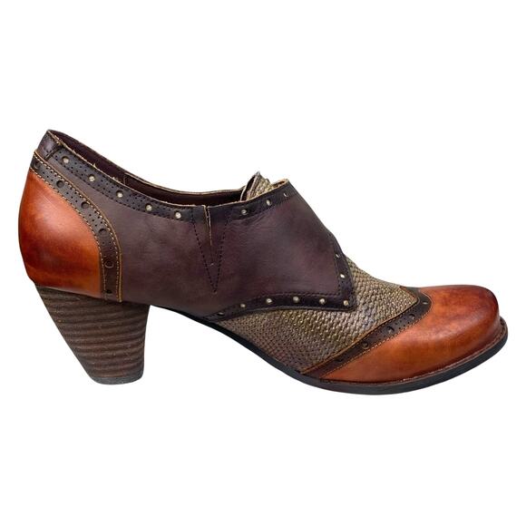 L’artiste X Spring Step Women’s Renaissance Brown Buckle Clog Size 39 US 8.5 - Picture 4 of 12